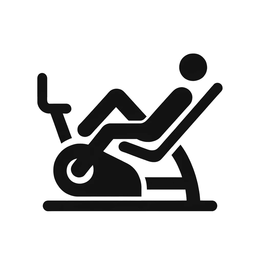 A person is riding an exercise bike on the floor.