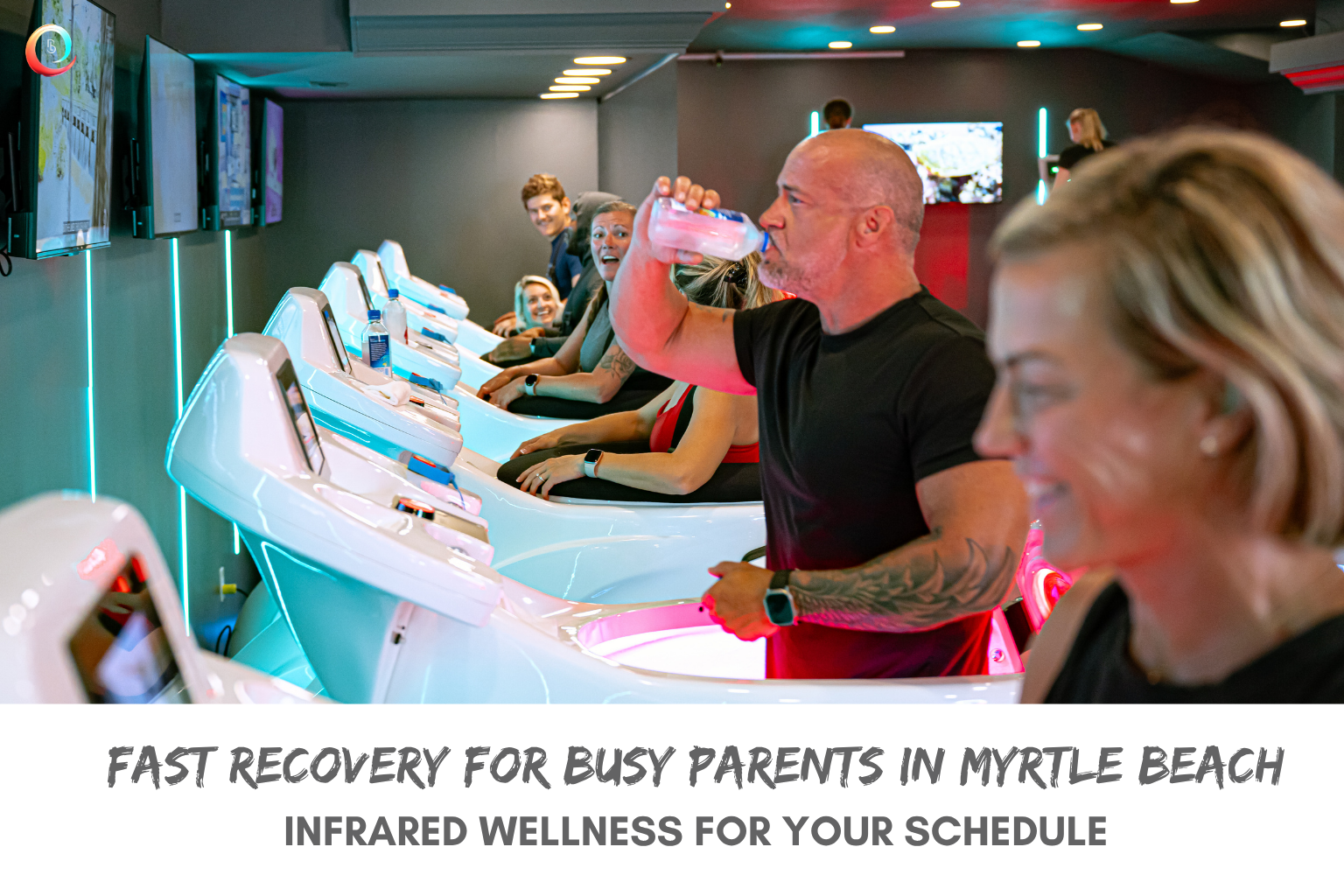 Adults using infrared VacuTherm treadmills for fast recovery wellness sessions at Body Lab Studio Myrtle Beach