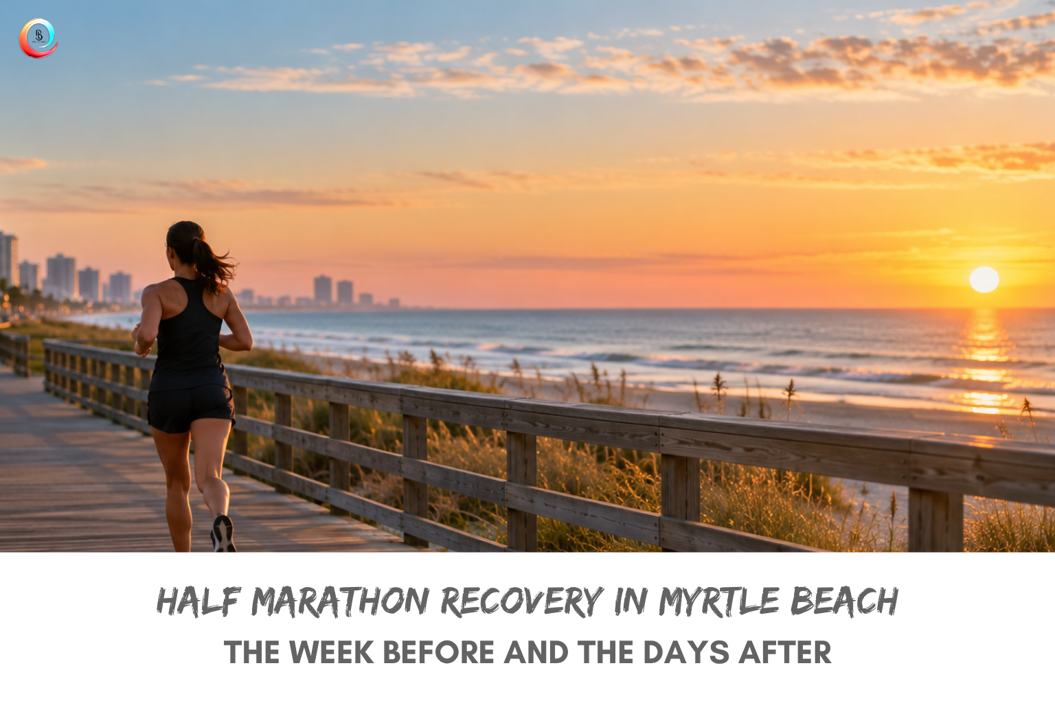 Runner training along the oceanfront before the Myrtle Beach Mini Marathon